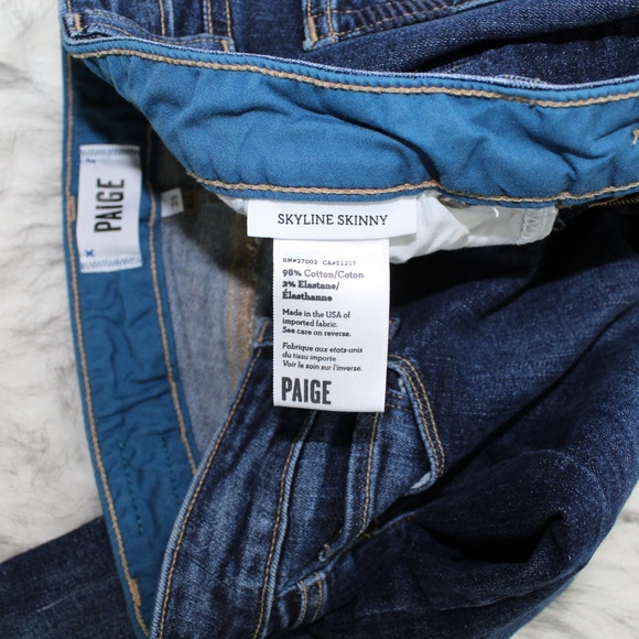 PAIGE Skyline Skinny Jeans Medium-Dark Wash - Picture 6 of 8